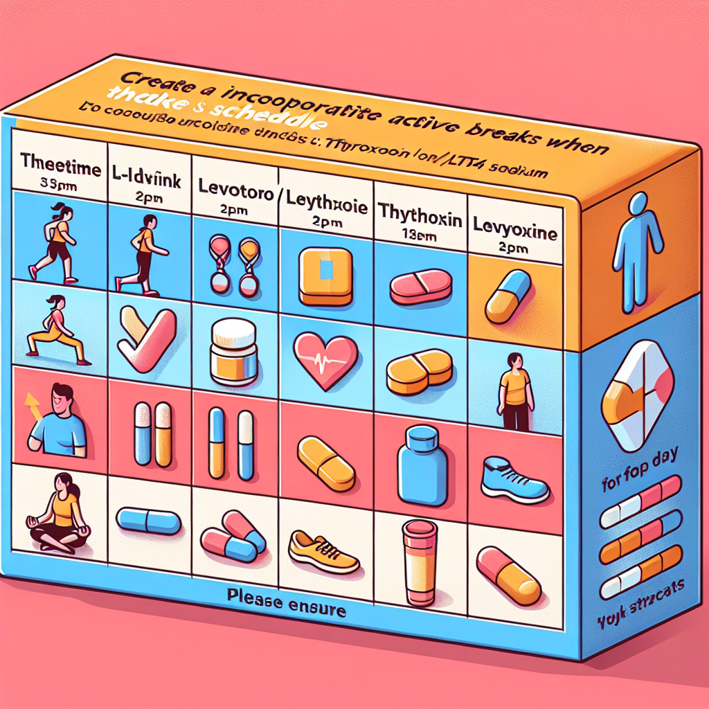 Cómo programar descansos activos mientras usas L-Thyroxine Sodium/Levothyroxine Sodium (LT4 sodium)