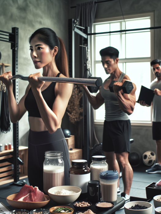 Preparativos para ganar masa muscular en preparación para sesiones fotográficas