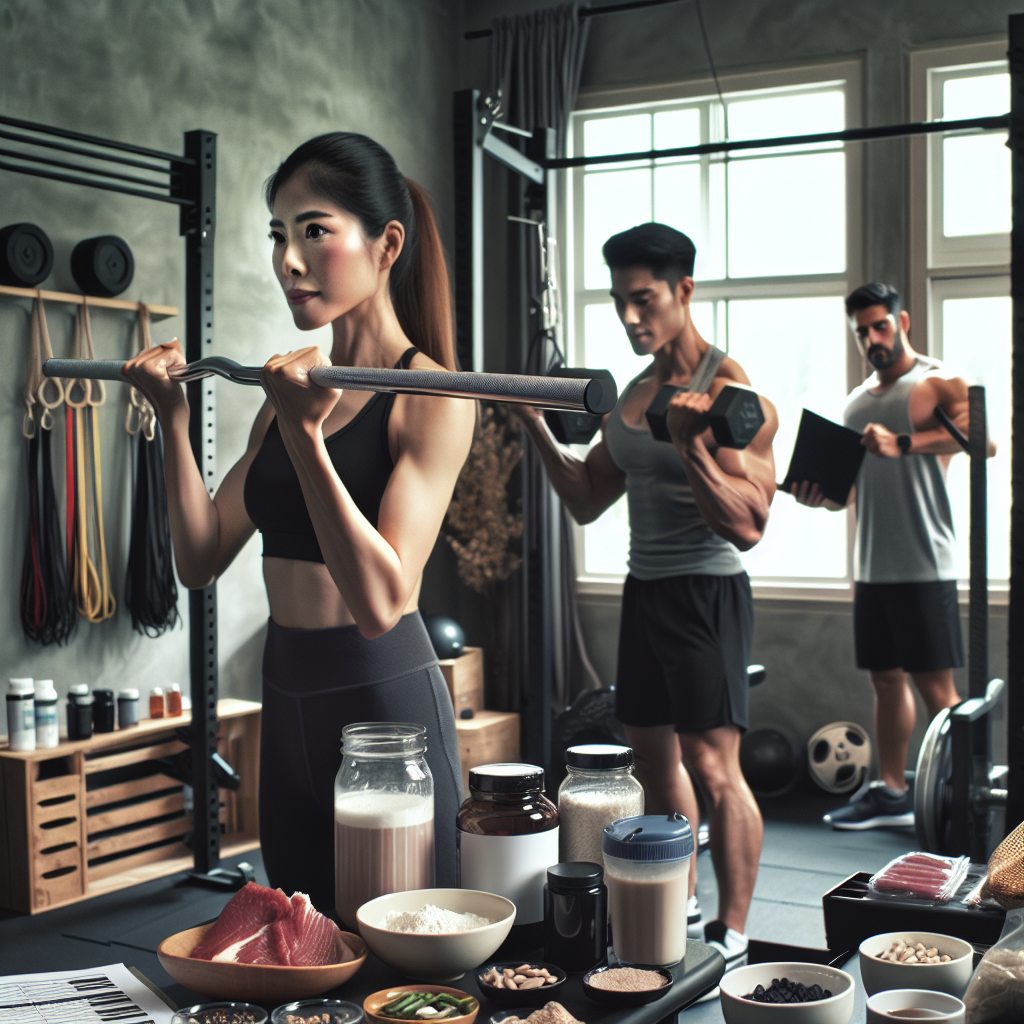 Preparativos para ganar masa muscular en preparación para sesiones fotográficas